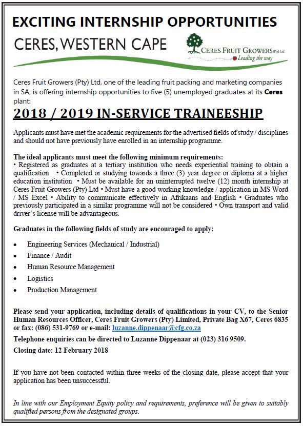 News Ceres Fruit Growers